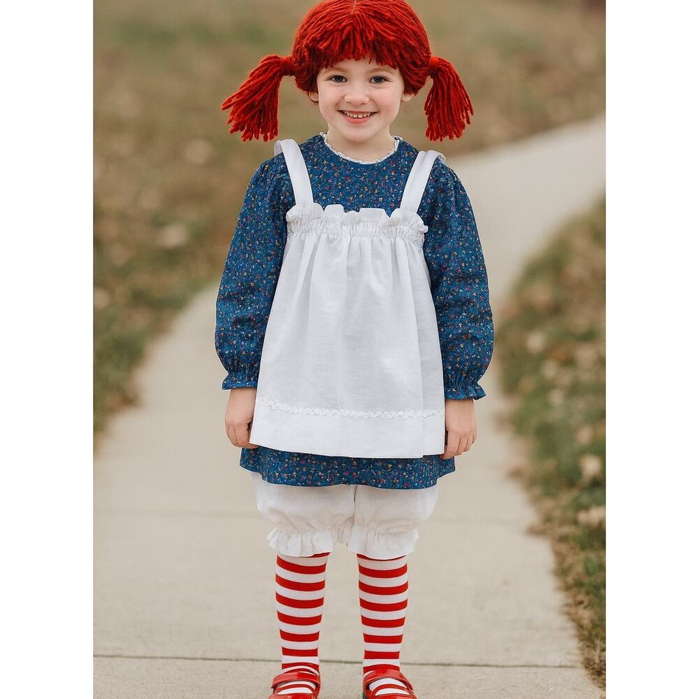 Vintage Raggedy Ann Costume Handmade in 80's Halloween Party Trick or Treating